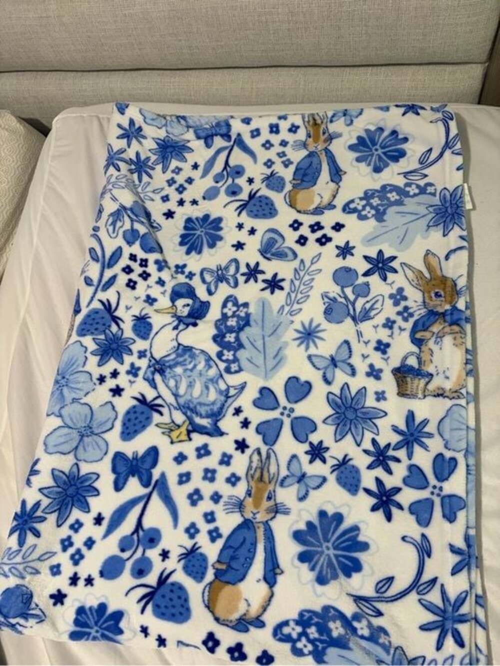 Peter Rabbit Floral Plush Blanket-50x70